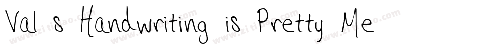 Val s Handwriting is Pretty Messy字体转换